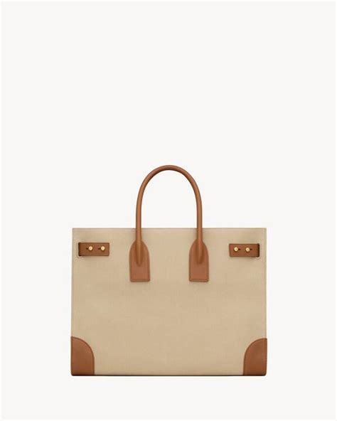 ysl sac unger|SAC DE JOUR thin large in canvas and vegetable .